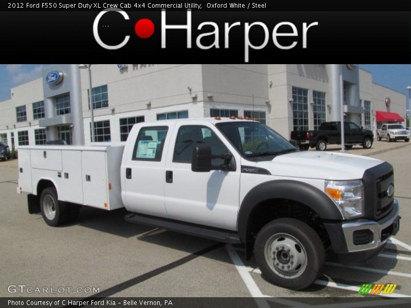 Oxford White / Steel 2012 Ford F550 Super Duty XL Crew Cab 4x4 Commercial Utility