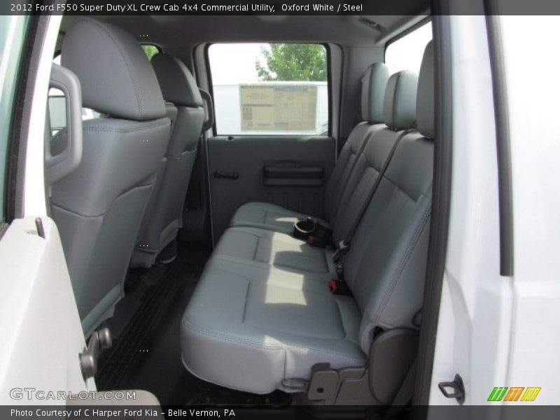 Rear Seat of 2012 F550 Super Duty XL Crew Cab 4x4 Commercial Utility