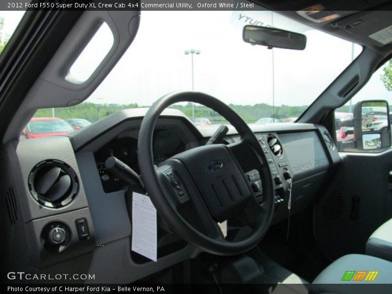 Oxford White / Steel 2012 Ford F550 Super Duty XL Crew Cab 4x4 Commercial Utility
