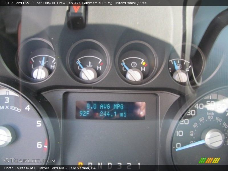  2012 F550 Super Duty XL Crew Cab 4x4 Commercial Utility XL Crew Cab 4x4 Commercial Utility Gauges