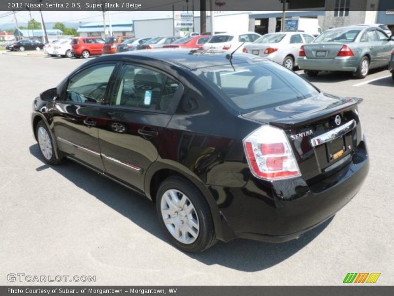 Super Black / Beige 2012 Nissan Sentra 2.0 S