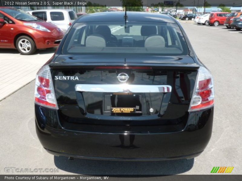 Super Black / Beige 2012 Nissan Sentra 2.0 S