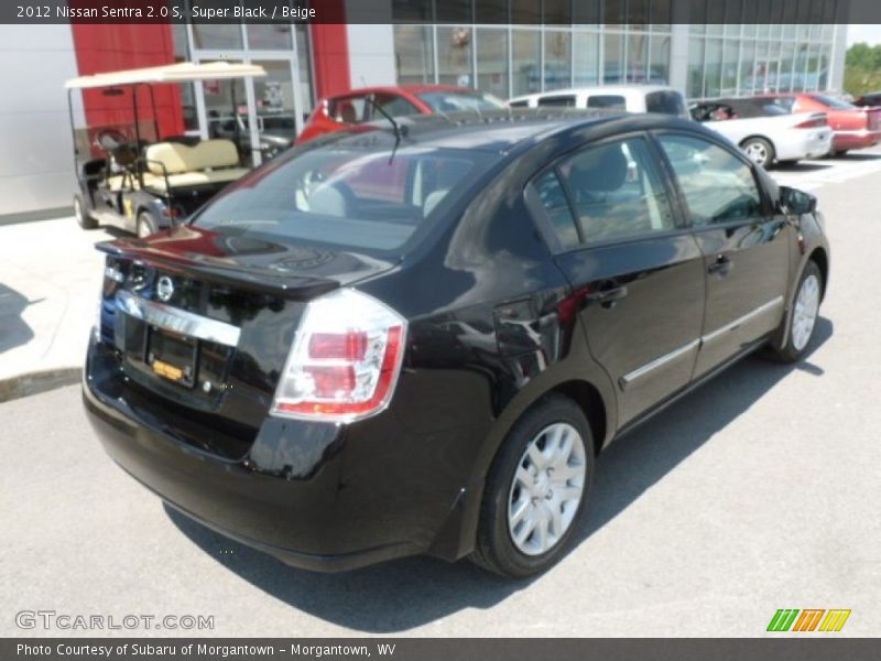 Super Black / Beige 2012 Nissan Sentra 2.0 S