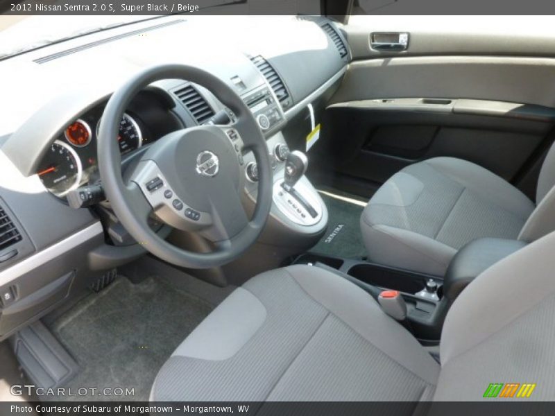 Super Black / Beige 2012 Nissan Sentra 2.0 S