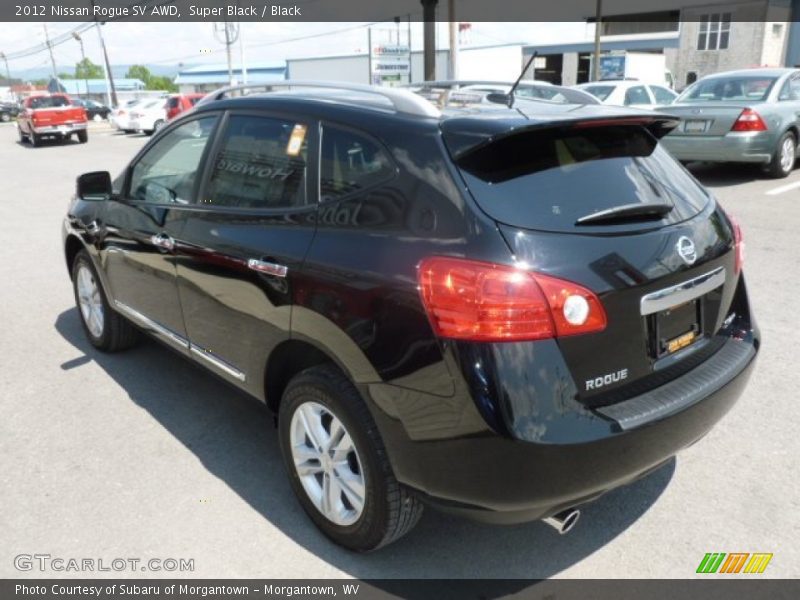 Super Black / Black 2012 Nissan Rogue SV AWD