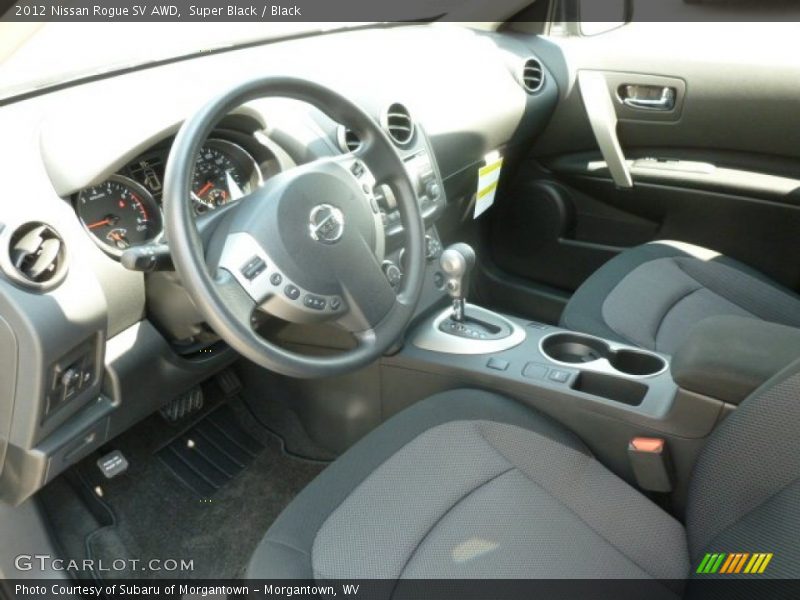 Super Black / Black 2012 Nissan Rogue SV AWD