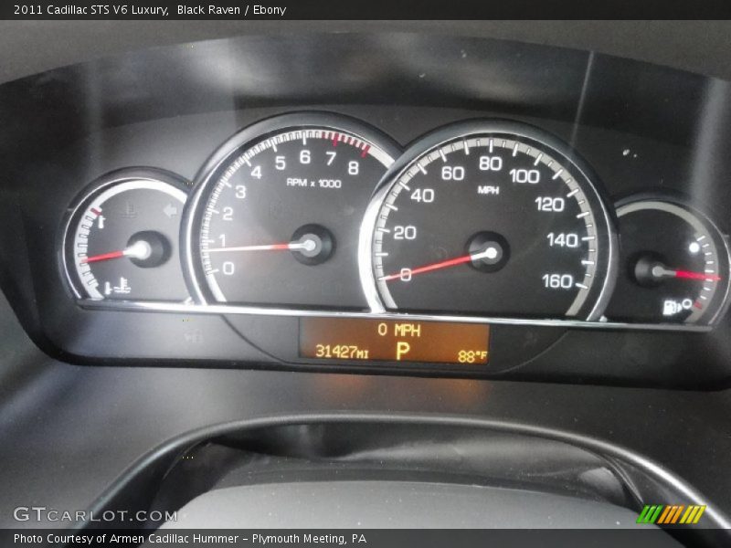 Black Raven / Ebony 2011 Cadillac STS V6 Luxury