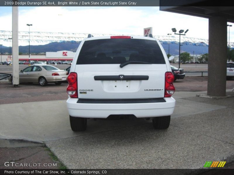 Bright White / Dark Slate Gray/Light Slate Gray 2009 Dodge Durango SE 4x4