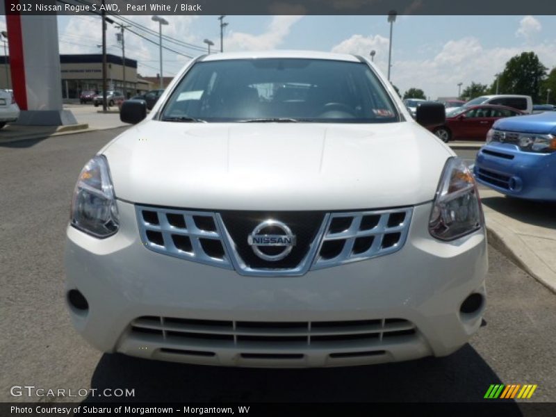 Pearl White / Black 2012 Nissan Rogue S AWD