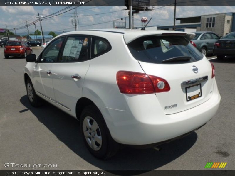Pearl White / Black 2012 Nissan Rogue S AWD