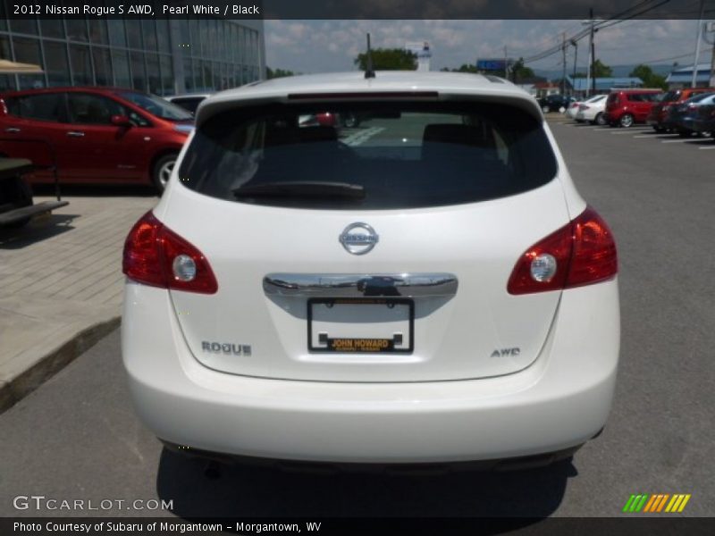 Pearl White / Black 2012 Nissan Rogue S AWD