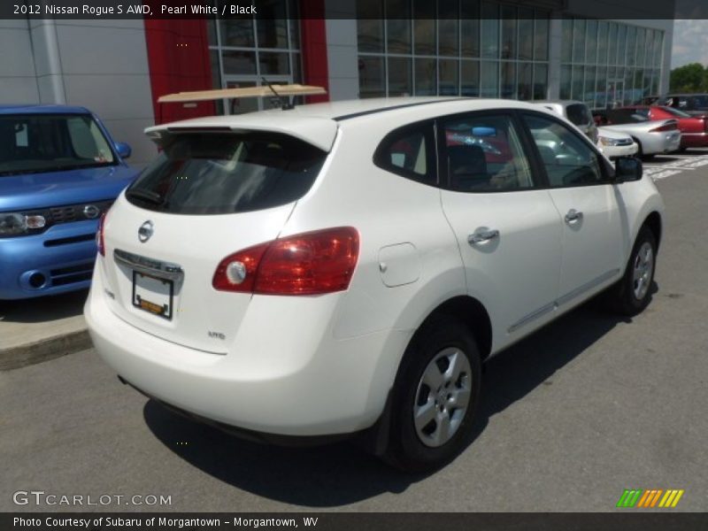 Pearl White / Black 2012 Nissan Rogue S AWD