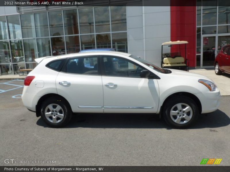 Pearl White / Black 2012 Nissan Rogue S AWD