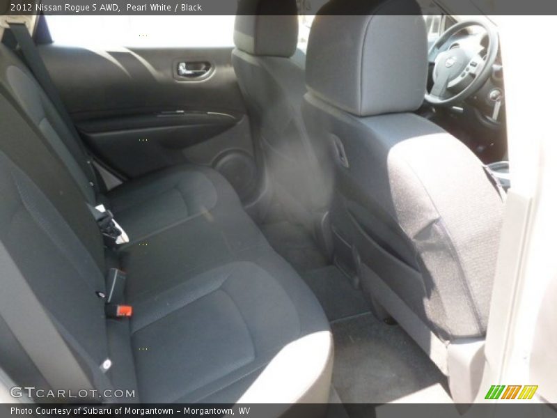 Pearl White / Black 2012 Nissan Rogue S AWD