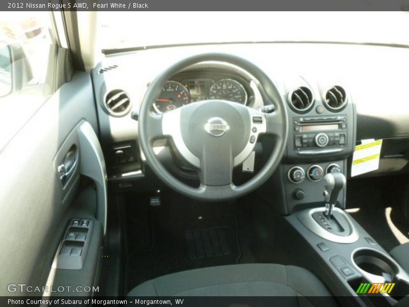 Pearl White / Black 2012 Nissan Rogue S AWD
