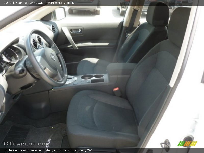 Pearl White / Black 2012 Nissan Rogue S AWD