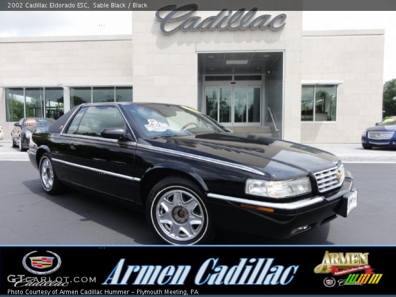 Sable Black / Black 2002 Cadillac Eldorado ESC