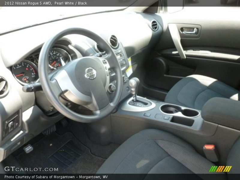 Pearl White / Black 2012 Nissan Rogue S AWD