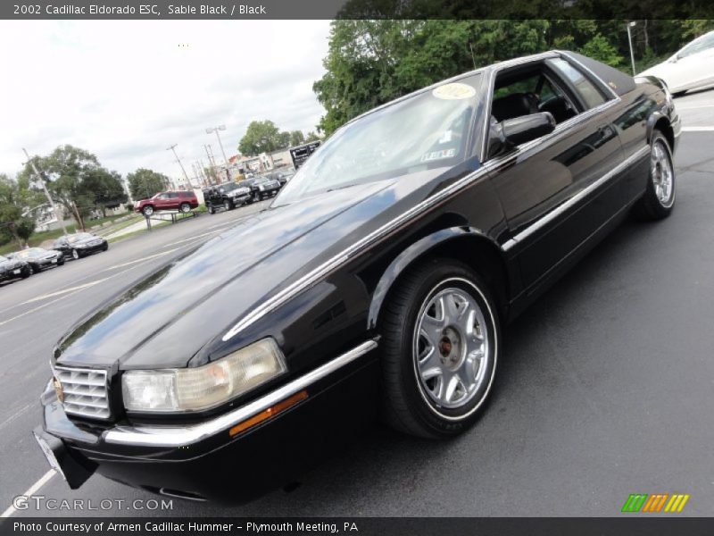Sable Black / Black 2002 Cadillac Eldorado ESC