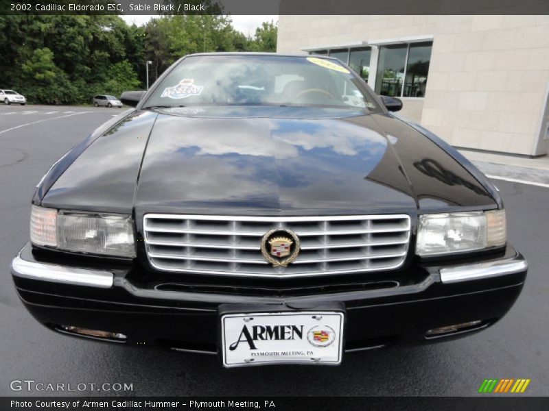 Sable Black / Black 2002 Cadillac Eldorado ESC