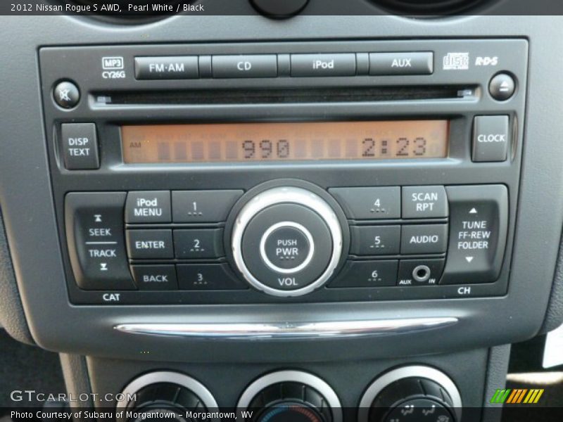 Pearl White / Black 2012 Nissan Rogue S AWD