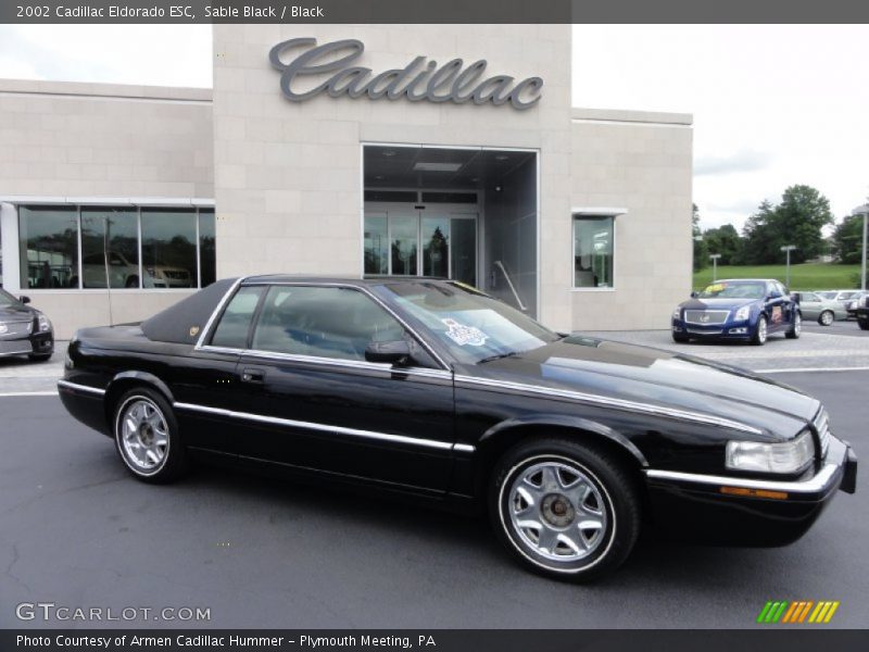 Sable Black / Black 2002 Cadillac Eldorado ESC