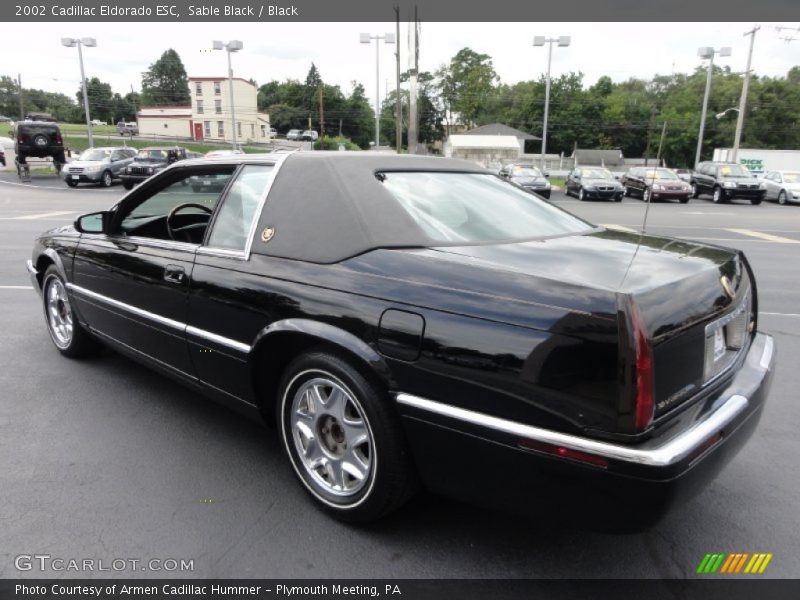 Sable Black / Black 2002 Cadillac Eldorado ESC