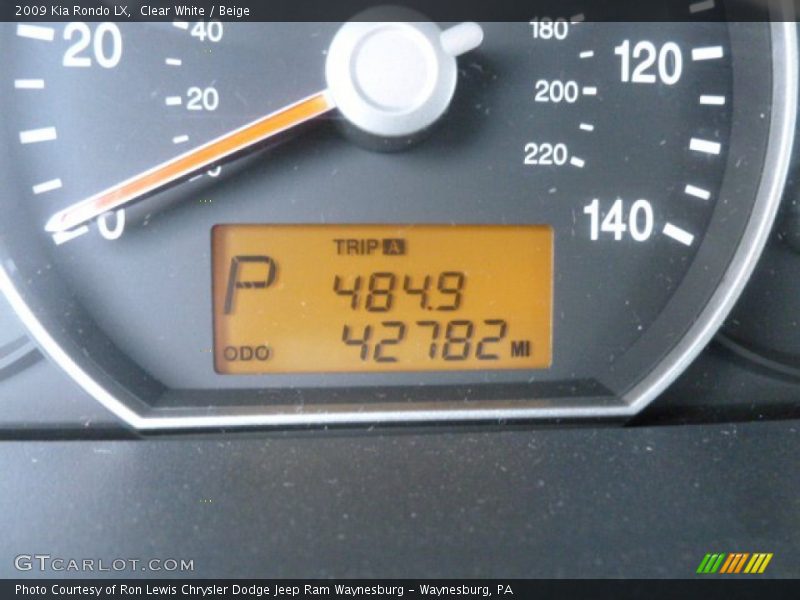 Clear White / Beige 2009 Kia Rondo LX