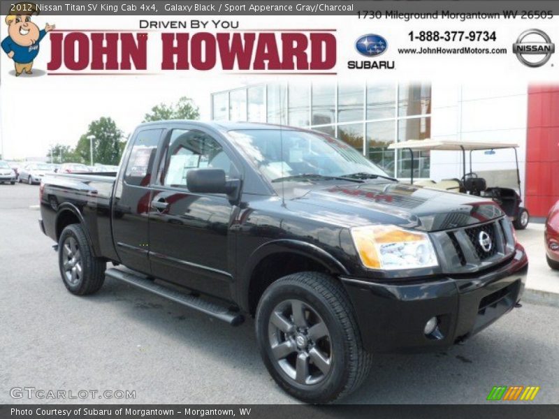 Galaxy Black / Sport Apperance Gray/Charcoal 2012 Nissan Titan SV King Cab 4x4