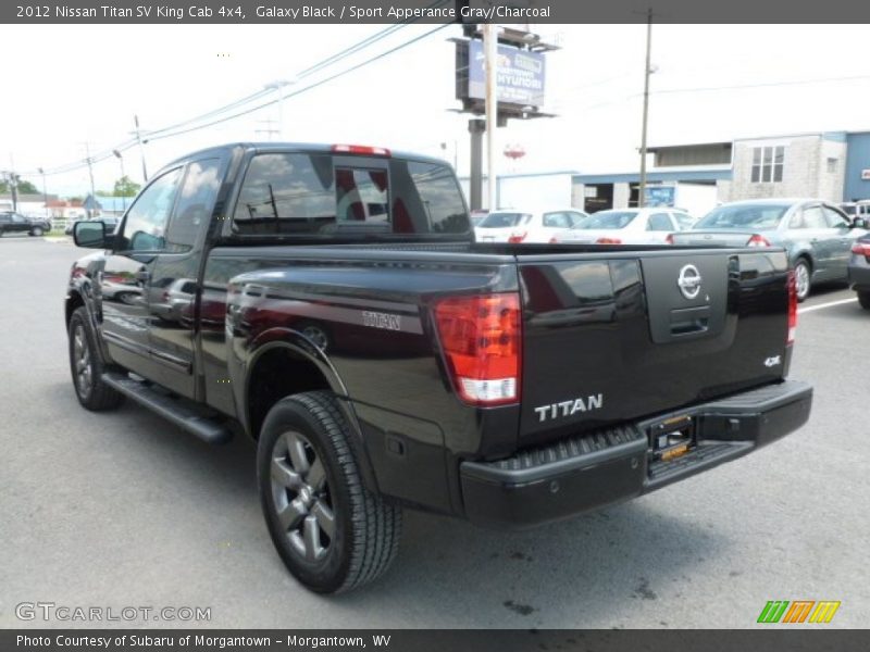 Galaxy Black / Sport Apperance Gray/Charcoal 2012 Nissan Titan SV King Cab 4x4