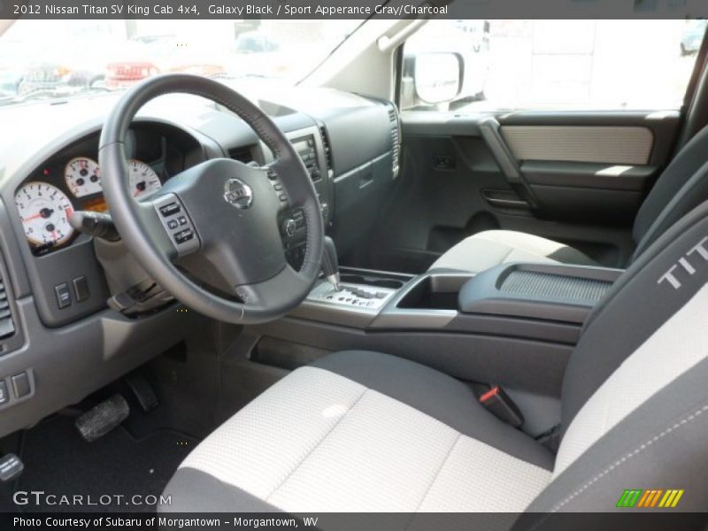 Galaxy Black / Sport Apperance Gray/Charcoal 2012 Nissan Titan SV King Cab 4x4