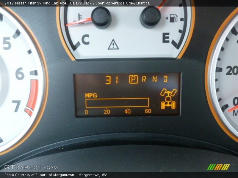 Galaxy Black / Sport Apperance Gray/Charcoal 2012 Nissan Titan SV King Cab 4x4