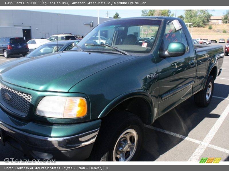 Amazon Green Metallic / Medium Prairie Tan 1999 Ford F150 XLT Regular Cab 4x4
