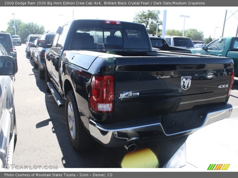 Brilliant Black Crystal Pearl / Dark Slate/Medium Graystone 2009 Dodge Ram 1500 Big Horn Edition Crew Cab 4x4