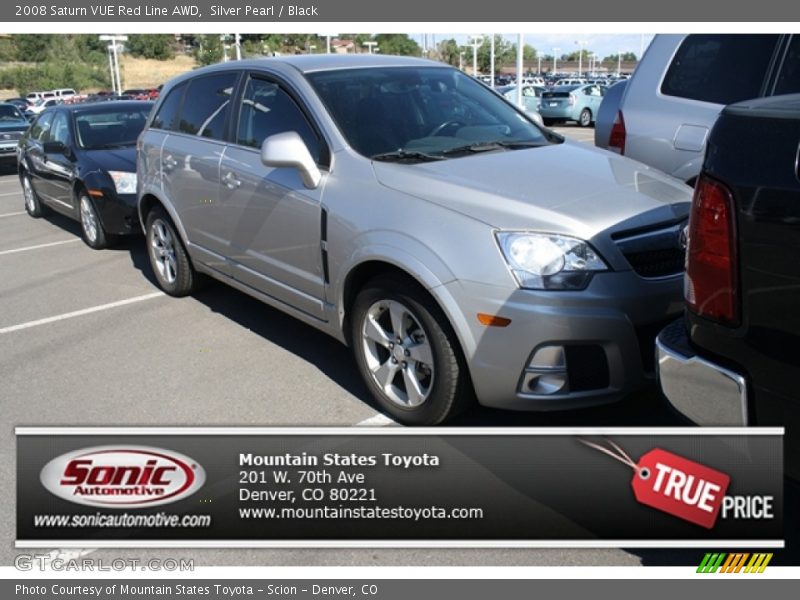 Silver Pearl / Black 2008 Saturn VUE Red Line AWD