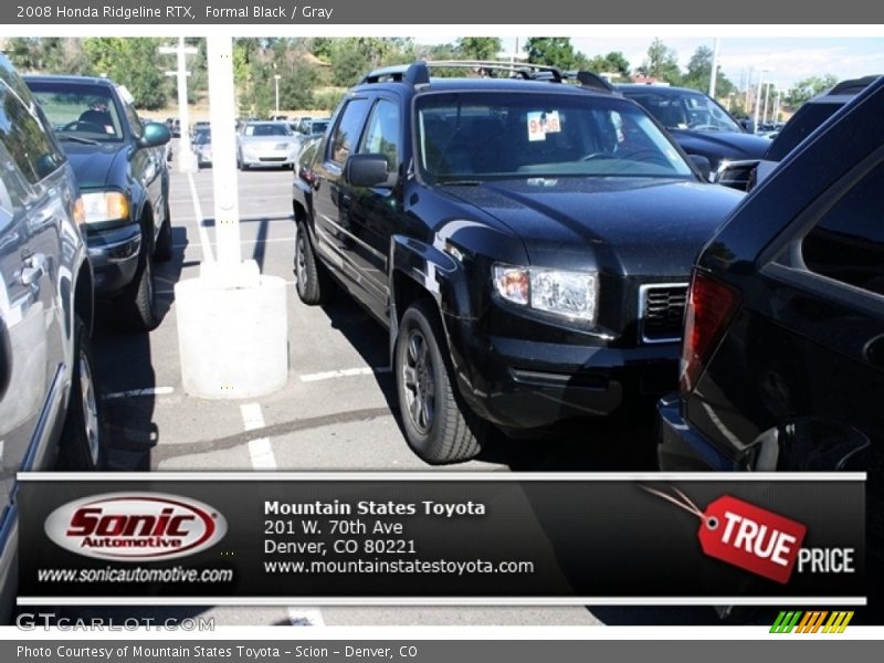 Formal Black / Gray 2008 Honda Ridgeline RTX