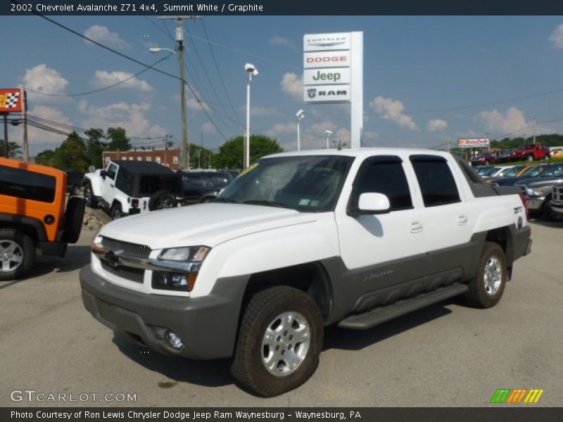 Summit White / Graphite 2002 Chevrolet Avalanche Z71 4x4