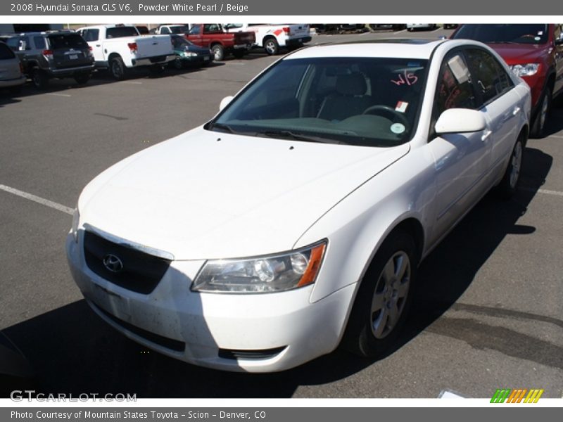 Powder White Pearl / Beige 2008 Hyundai Sonata GLS V6