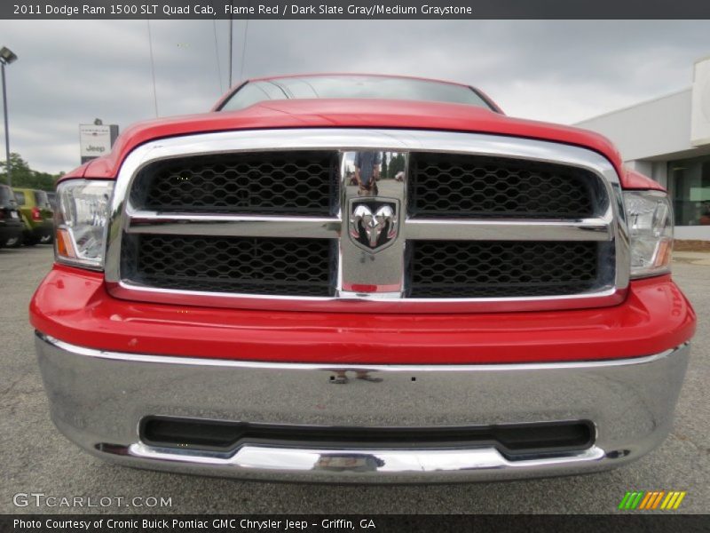 Flame Red / Dark Slate Gray/Medium Graystone 2011 Dodge Ram 1500 SLT Quad Cab