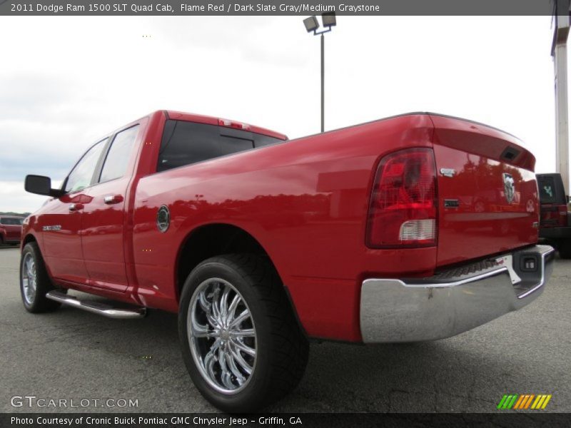Flame Red / Dark Slate Gray/Medium Graystone 2011 Dodge Ram 1500 SLT Quad Cab