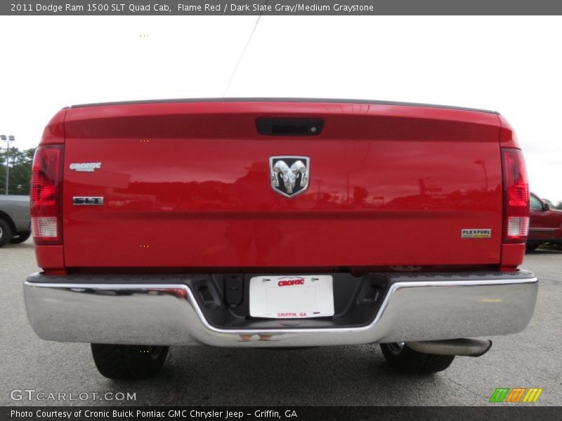 Flame Red / Dark Slate Gray/Medium Graystone 2011 Dodge Ram 1500 SLT Quad Cab