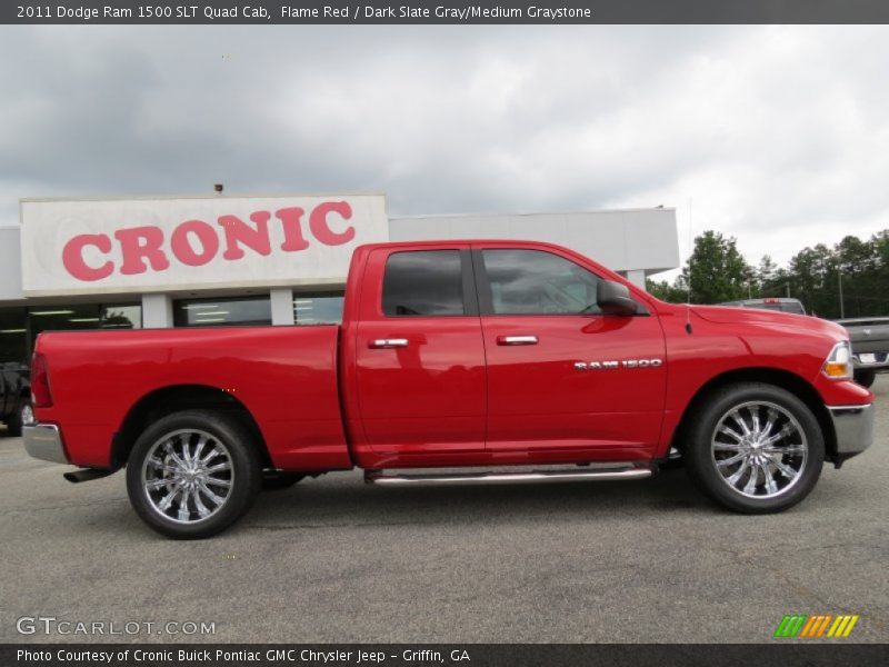 Flame Red / Dark Slate Gray/Medium Graystone 2011 Dodge Ram 1500 SLT Quad Cab