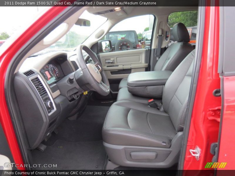 Flame Red / Dark Slate Gray/Medium Graystone 2011 Dodge Ram 1500 SLT Quad Cab