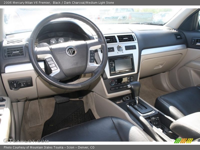 Black / Dark Charcoal/Medium Light Stone 2006 Mercury Milan V6 Premier