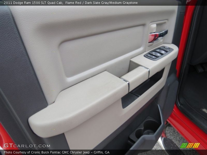 Flame Red / Dark Slate Gray/Medium Graystone 2011 Dodge Ram 1500 SLT Quad Cab
