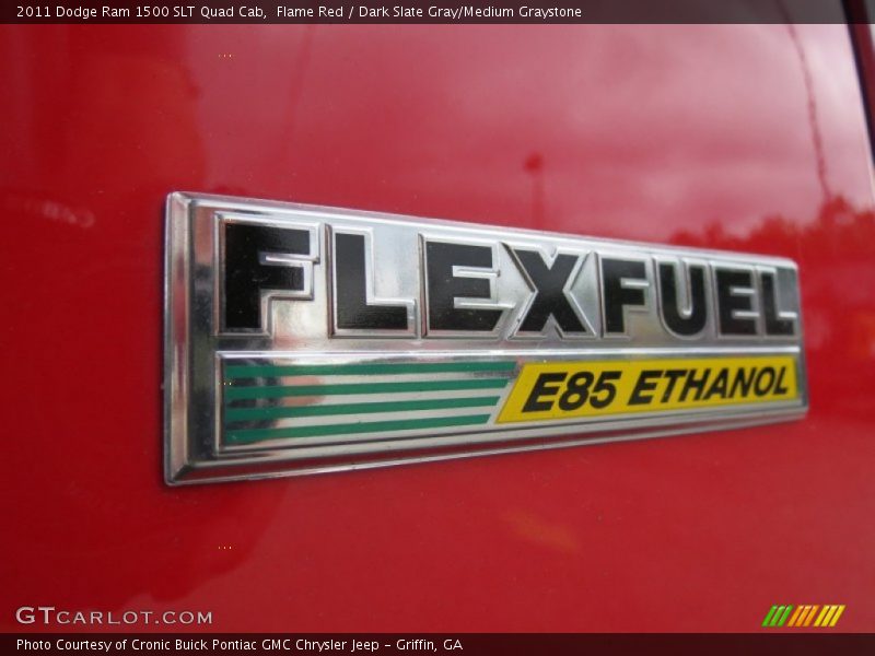Flame Red / Dark Slate Gray/Medium Graystone 2011 Dodge Ram 1500 SLT Quad Cab