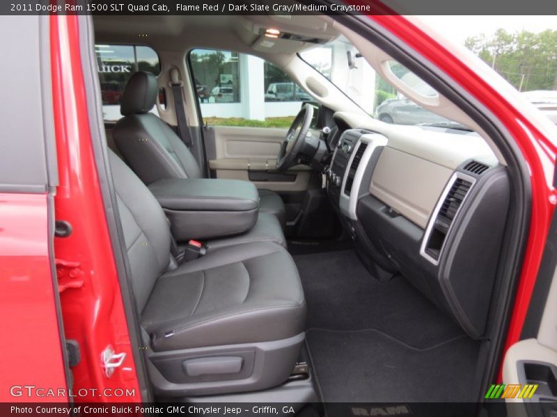 Flame Red / Dark Slate Gray/Medium Graystone 2011 Dodge Ram 1500 SLT Quad Cab