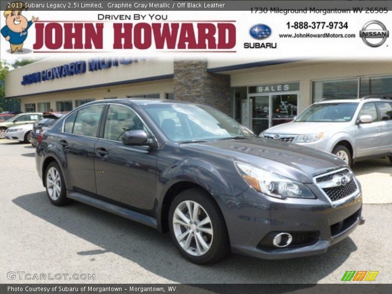 Graphite Gray Metallic / Off Black Leather 2013 Subaru Legacy 2.5i Limited