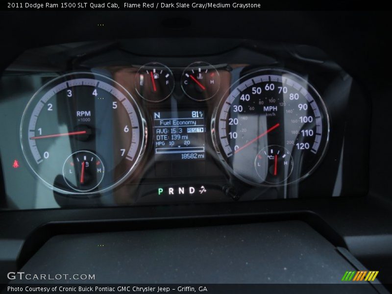 Flame Red / Dark Slate Gray/Medium Graystone 2011 Dodge Ram 1500 SLT Quad Cab
