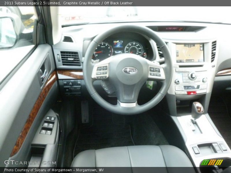 Graphite Gray Metallic / Off Black Leather 2013 Subaru Legacy 2.5i Limited